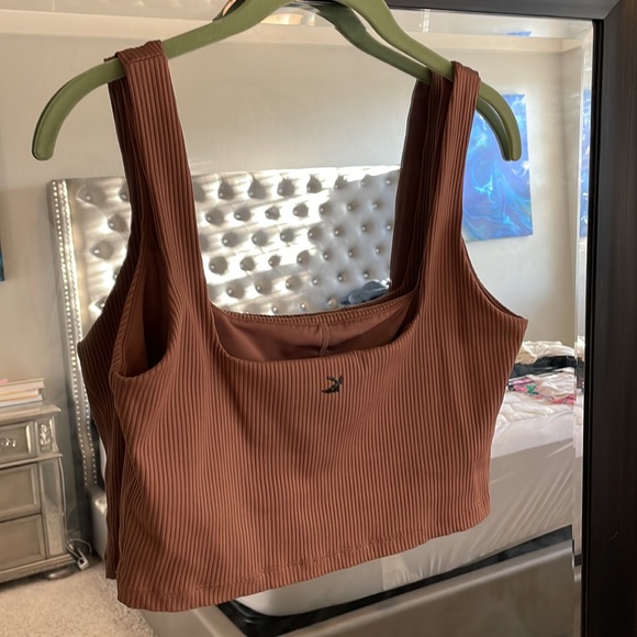 Glyder Brown Square Neck Crop Top - Picture 2 of 2